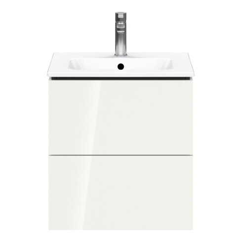 Duravit Meuble sous lavabo Compact L-Cube 52x42,1x55 cm, 2 tiroirs, suspendu, blanc brillant