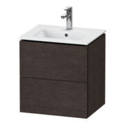 Duravit Meuble sous lavabo Compact L-Cube 52x42,1x55 cm, 2 tiroirs, suspendu, blanc cassé mat