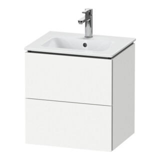 Duravit Meuble sous lavabo Compact L-Cube 52x42,1x55 cm, 2 tiroirs, suspendu, blanc mat