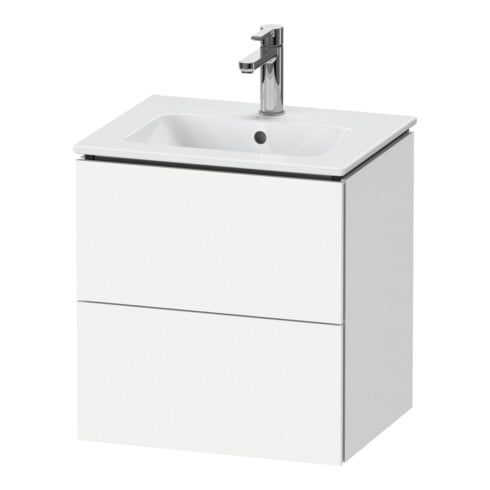 Duravit Meuble sous lavabo Compact L-Cube 52x42,1x55 cm, 2 tiroirs, suspendu, blanc mat