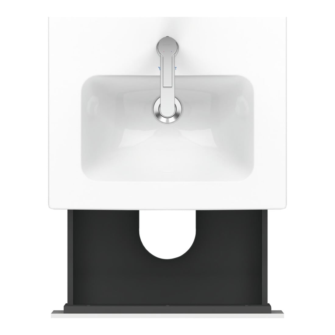 Duravit Meuble sous lavabo Compact L-Cube 52x42,1x55 cm, 2 tiroirs, suspendu, blanc mat