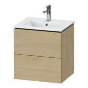 Duravit Meuble sous-lavabo Compact L-Cube 52x42,1x55 cm, 2 tiroirs, suspendu, blanc mat-1