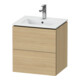 Duravit Meuble sous lavabo Compact L-Cube 52x42,1x55 cm, 2 tiroirs, suspendu, blanc naturel-1