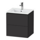 Duravit Meuble sous-lavabo Compact L-Cube 52x42,1x55 cm, 2 tiroirs, suspendu, graphite mat-1