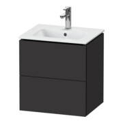 Duravit Meuble sous-lavabo Compact L-Cube 52x42,1x55 cm, 2 tiroirs, suspendu, graphite mat