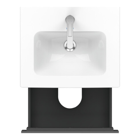 Duravit Meuble sous lavabo Compact L-Cube 52x42,1x55 cm, 2 tiroirs, suspendu, gris mat