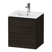 Duravit Meuble sous lavabo Compact L-Cube 52x42,1x55 cm, 2 tiroirs, suspendu, noyer structuré