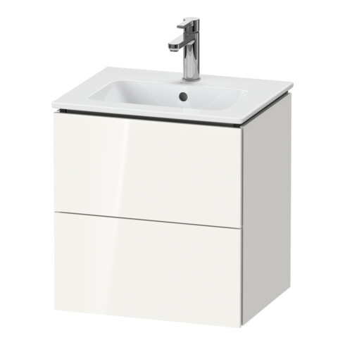 Duravit Meuble sous lavabo Compact L-Cube 52x42,1x55 cm, 2 tiroirs, suspendu, noyer structuré