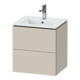 Duravit Meuble sous lavabo Compact L-Cube 52x42,1x55 cm, 2 tiroirs, suspendu, Tau mat-1
