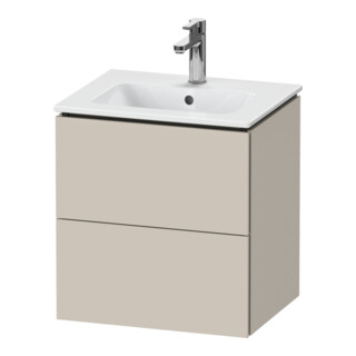 Duravit Meuble sous lavabo Compact L-Cube 52x42,1x55 cm, 2 tiroirs, suspendu, taupe mat