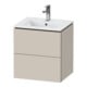 Duravit Meuble sous lavabo Compact L-Cube 52x42,1x55 cm, 2 tiroirs, suspendu, taupe mat-1