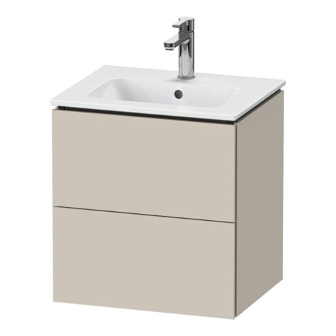 Duravit Meuble sous lavabo Compact L-Cube 52x42,1x55 cm, 2 tiroirs, suspendu, taupe mat