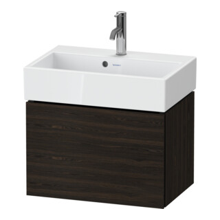 Duravit Meuble sous-lavabo Compact L-Cube 58,4x39,1x39,4 cm, 1 tiroir, mural, noyer brossé