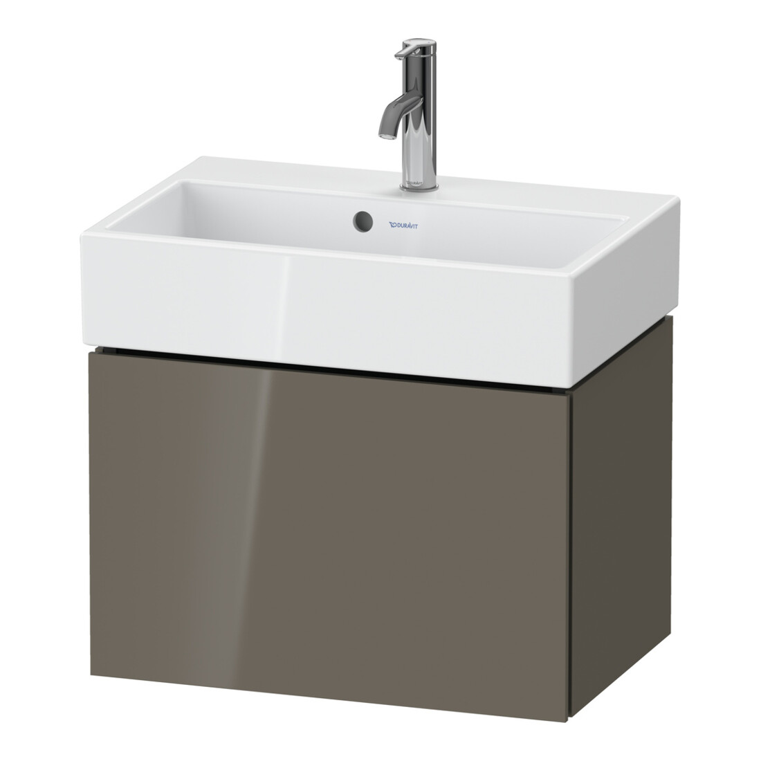 Duravit Meuble sous-lavabo Compact L-Cube 58,4x39,1x39,4cm, 1 tiroir, mural, blanc brillant