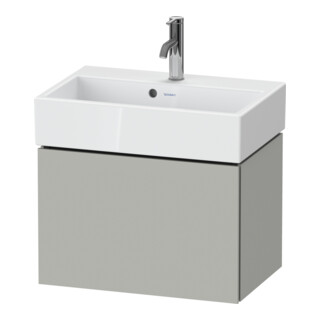Duravit Meuble sous lavabo Compact L-Cube 58,4x39,1x39,4cm, 1 tiroir, mural, gris béton