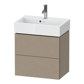 Duravit Meuble sous lavabo Compact L-Cube 58,4x39,1x54,4 cm, 2 tiroirs, suspendu, blanc