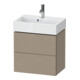 Duravit Meuble sous lavabo Compact L-Cube 58,4x39,1x54,4 cm, 2 tiroirs, suspendu, blanc-1