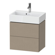Duravit Meuble sous lavabo Compact L-Cube 58,4x39,1x54,4 cm, 2 tiroirs, suspendu, blanc-1