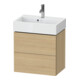 Duravit Meuble sous lavabo Compact L-Cube 58,4x39,1x54,4 cm, 2 tiroirs, suspendu, blanc œuf-1