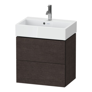 Duravit Meuble sous-lavabo Compact L-Cube 58,4x39,1x54,4 cm, 2 tiroirs, suspendu, E dk geb.