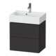 Duravit Meuble sous-lavabo Compact L-Cube 58,4x39,1x54,4 cm, 2 tiroirs, suspendu, graphite mat-1