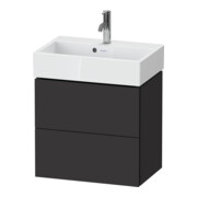 Duravit Meuble sous-lavabo Compact L-Cube 58,4x39,1x54,4 cm, 2 tiroirs, suspendu, graphite mat