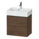 Duravit Meuble sous lavabo Compact L-Cube 58,4x39,1x54,4 cm, 2 tiroirs, suspendu, noyer foncé-1