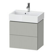 Duravit Meuble sous-lavabo Compact L-Cube 58,4x39,1x54,4cm, 2 tiroirs, mural, gris béton