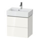 Duravit Meuble sous lavabo Compact L-Cube 58,4x39,1x54,4cm, 2 tiroirs, suspendu, blanc brillant-1