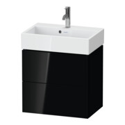 Duravit Meuble sous lavabo Compact L-Cube 58,4x39,1x54,4cm, 2 tiroirs, suspendu, blanc brillant-1