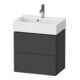 Duravit Meuble sous lavabo Compact L-Cube 58,4x39,1x54,4cm, 2 tiroirs, suspendu, graph ma-1