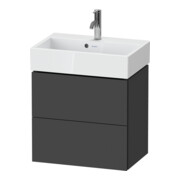 Duravit Meuble sous lavabo Compact L-Cube 58,4x39,1x54,4cm, 2 tiroirs, suspendu, graph ma