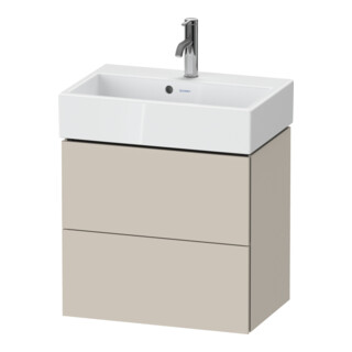 Duravit Meuble sous-lavabo Compact L-Cube 58,4x39,1x54,4cm, 2 tiroirs, suspendu, Taupe