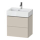 Duravit Meuble sous-lavabo Compact L-Cube 58,4x39,1x54,4cm, 2 tiroirs, suspendu, Taupe-1