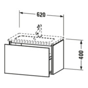 Duravit Meuble sous-lavabo Compact L-Cube 62x39,1 cm, bas, 1 tiroir, suspendu-4