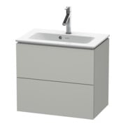 Duravit Meuble sous lavabo Compact L-Cube 62x39,1 cm, béton gris, 2 tiroirs, suspendu-1