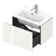 Duravit Meuble sous lavabo Compact L-Cube 62x39,1 cm, blanc brillant, 1 tiroir, suspendu-2