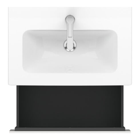 Duravit Meuble sous lavabo Compact L-Cube 62x39,1 cm, blanc brillant, 1 tiroir, suspendu