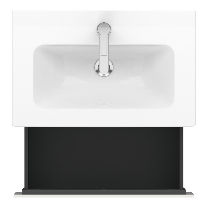 Duravit Meuble sous lavabo Compact L-Cube 62x39,1 cm, blanc brillant, 1 tiroir, suspendu