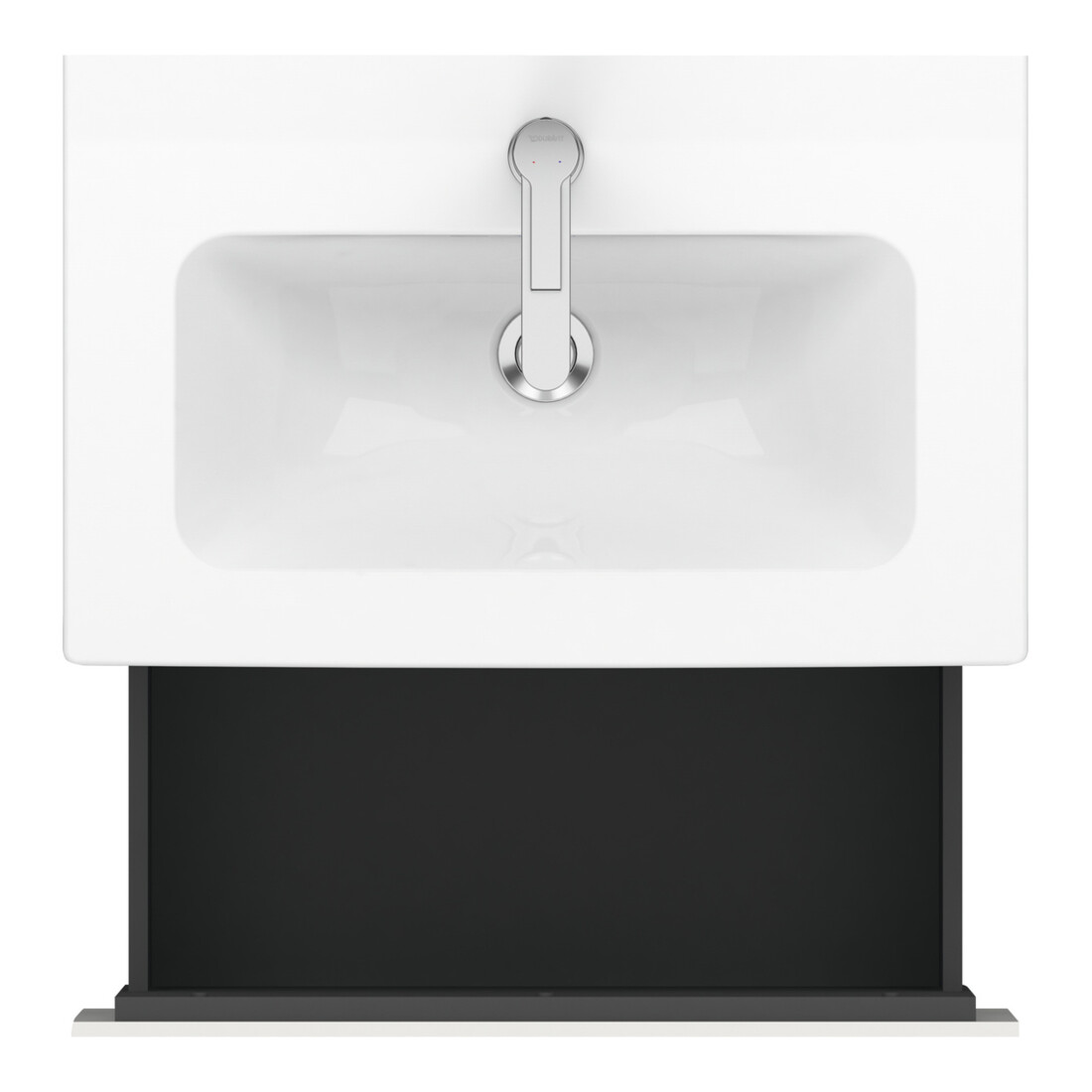 Duravit Meuble sous lavabo Compact L-Cube 62x39,1 cm, blanc brillant, 1 tiroir, suspendu