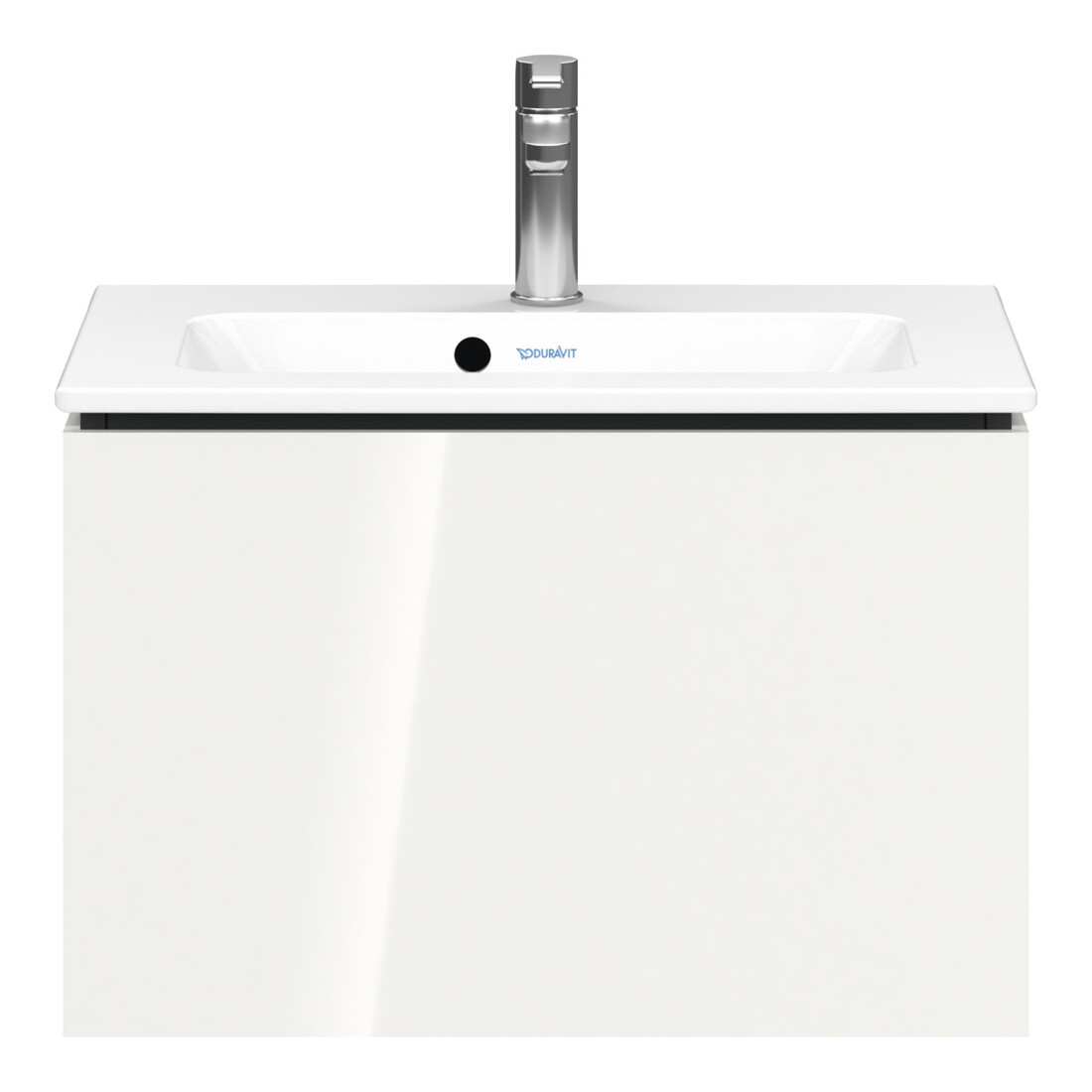Duravit Meuble sous lavabo Compact L-Cube 62x39,1 cm, blanc brillant, 1 tiroir, suspendu