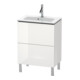 Duravit Meuble sous lavabo Compact L-Cube 62x39,1 cm, blanc brillant, 2 tiroirs, debout-1