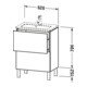 Duravit Meuble sous lavabo Compact L-Cube 62x39,1 cm, blanc brillant, 2 tiroirs, debout