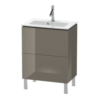 Duravit Meuble sous-lavabo Compact L-Cube 62x39,1 cm, blanc brillant, 2 tiroirs, posé