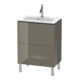 Duravit Meuble sous-lavabo Compact L-Cube 62x39,1 cm, blanc brillant, 2 tiroirs, posé-1