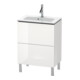 Duravit Meuble sous-lavabo Compact L-Cube 62x39,1 cm, blanc brillant, 2 tiroirs, posé