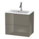 Duravit Meuble sous-lavabo Compact L-Cube 62x39,1 cm, blanc brillant, 2 tiroirs, suspendu-1