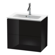 Duravit Meuble sous-lavabo Compact L-Cube 62x39,1 cm, blanc brillant, 2 tiroirs, suspendu-1