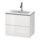 Duravit Meuble sous lavabo Compact L-Cube 62x39,1 cm, blanc hgl, 2 tiroirs, mural-1