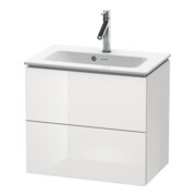 Duravit Meuble sous lavabo Compact L-Cube 62x39,1 cm, blanc hgl, 2 tiroirs, mural